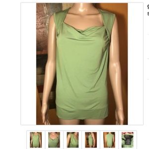 Green Cowl Neck Arms Stretchy Comfy Sexy L - XL